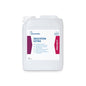 A white 5-liter plastic container of Dr. Schumacher GmbH DESCOTON EXTRA disinfectant for surgical instruments and endoscopes, with a handle and a blue-white label with red accents.