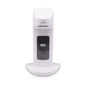 The Dr. Schumacher Wall Dispenser SPE Touchless by Dr. Schumacher GmbH is a white, touchless wall dispenser for soap or disinfectant with a viewing window for the liquid level, mounted on a rectangular base and depicted on a simple white background.