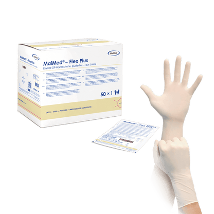 MaiMed-Flex Plus PF-sterile powder-free latex surgical gloves, 50 pairs/box