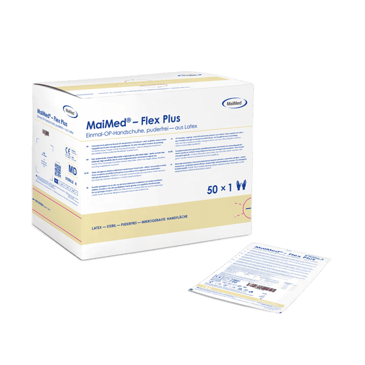 MaiMed-Flex Plus PF-sterile powder-free latex surgical gloves, 50 pairs/box