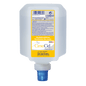 A 1000 ml Dr. Schnell CIMOCID SENSITIVE hand disinfectant bottle from DR.SCHNELL GmbH & Co. KGaA features a square design with a screw cap at the bottom and a yellow-white label that highlights the gentle and effective hygiene formula.