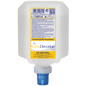 A 1000 ml plastic dispenser of Dr. Schnell CIMODECONTAN SOFT antimicrobial wash lotion by DR.SCHNELL GmbH & Co. KGaA, with a yellow-white label and blue cap, for hygienic skin and hand cleaning.