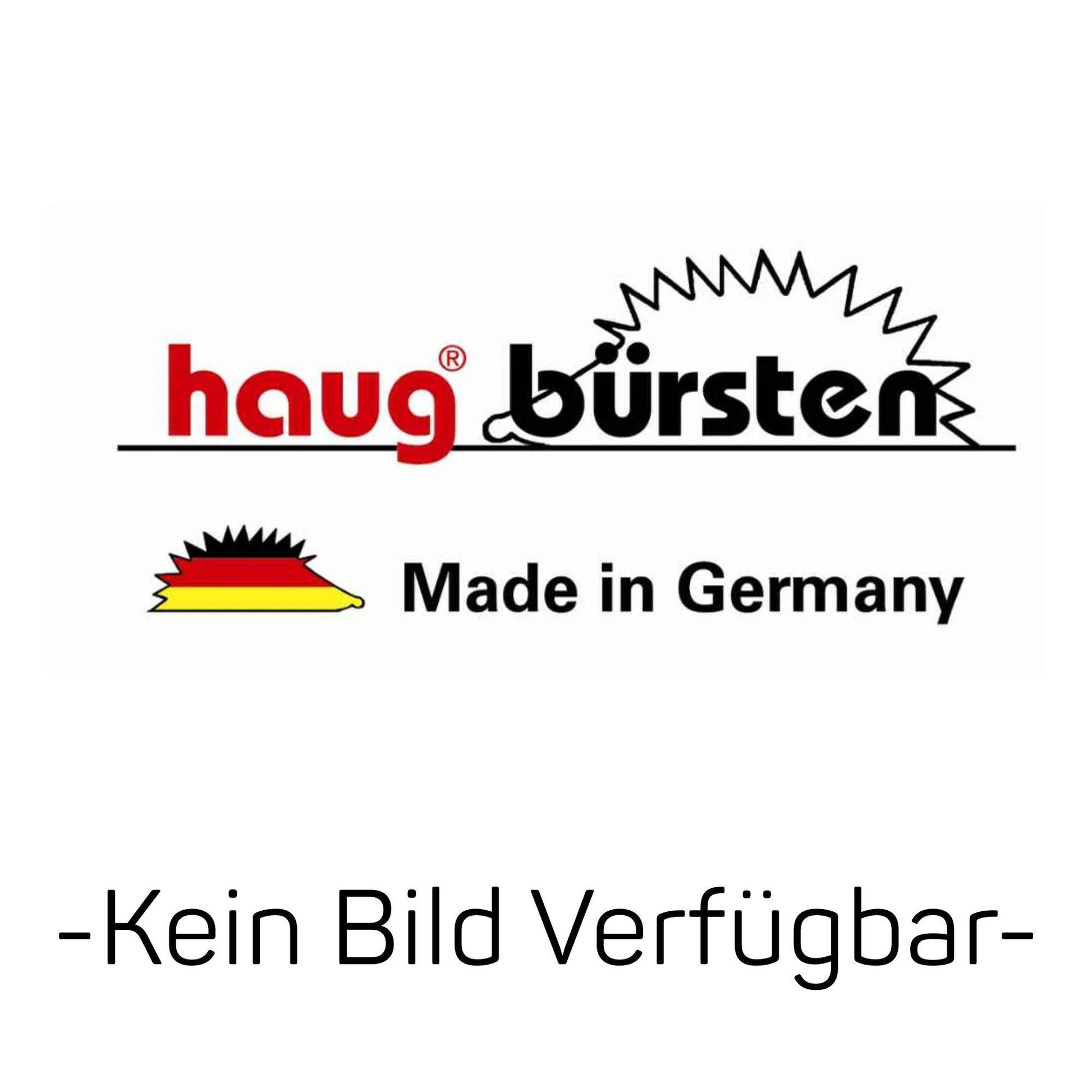 The logo shows "Haug Bürsten KG", "Made in Germany", a stylized GLASS-VASES AND DECANTER BRUSH WITH FLEXIBLE BRUSH HEAD, a small German flag and the note "-No Image Available-", which means that no image is available.