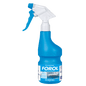 A blue-white Dr. Schnell hand sprayer empty 600 ml from DR.SCHNELL GmbH & Co. KGaA, with a blue trigger and a label with text and illustration of a clean interior, ideal for cleaning agent application.