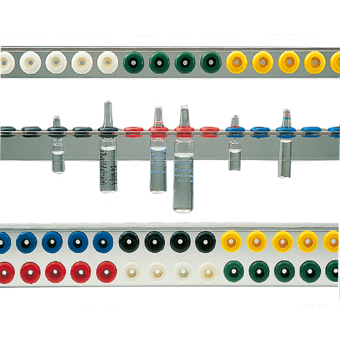 Varioflex Aluminum Ampoule Rack, Single-Row, for 48 Ampoules