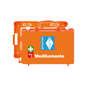 SAN Orange Ampoule Container, Empty