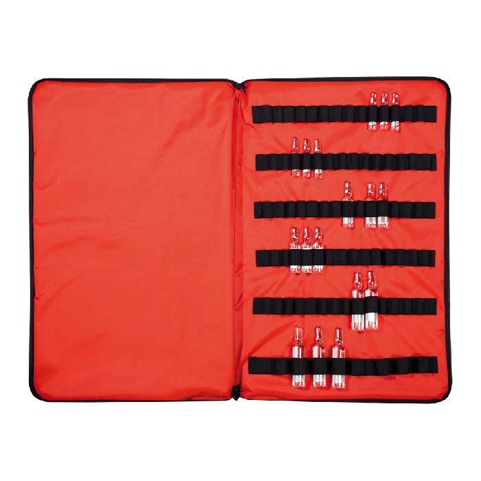 SÖHNGEN® Empty Ampoule Case, Red, 78 Ampoules