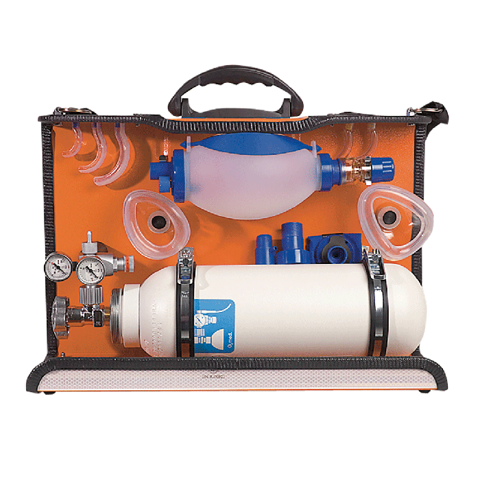 O2-Plus Ventilation Module with a 5-liter oxygen cylinder