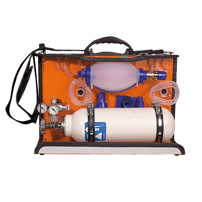 O2-Plus Ventilation Module with a 5-liter oxygen cylinder