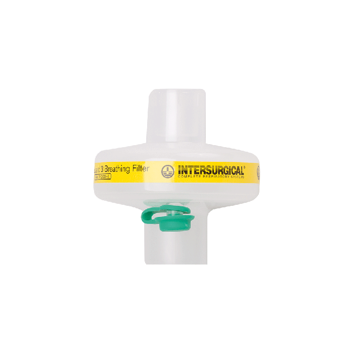 Bacterial filters for manual resuscitators and ventilators