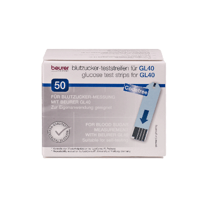 Test strips for Beurer GL 40 mg/dL, pack of 50