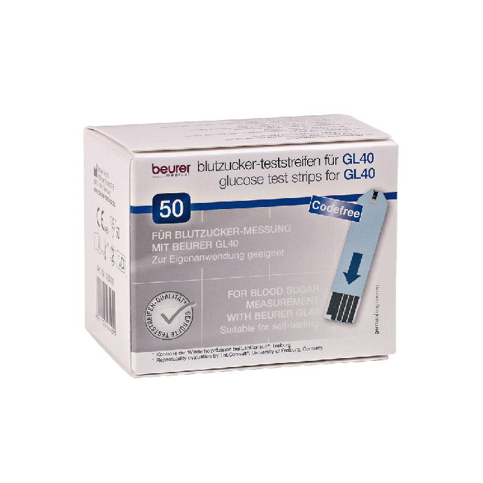 Test strips for Beurer GL 40 mg/dL, pack of 50