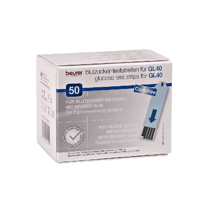 Test strips for Beurer GL 40 mg/dL, pack of 50