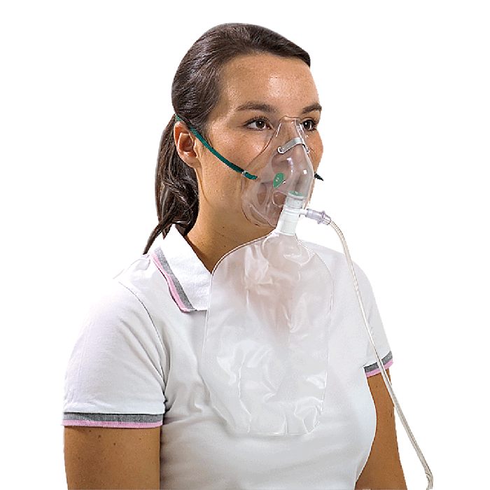 Oxygen Breathing Mask with Storage Pouch