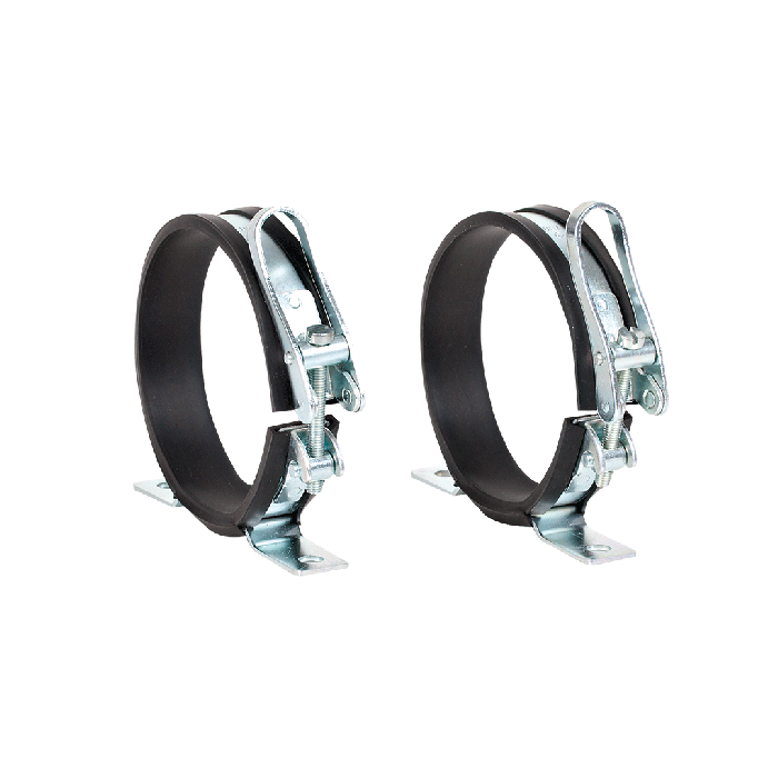 Pair of bottle clamps for a 2.0-liter O2 cylinder