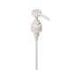 The Dr. Schumacher dosing pump for 500 / 1000 ml by Dr. Schumacher GmbH is a white plastic pump with a long tube for precise dosing of liquids from dispenser bottles. Available in a pack of 10.