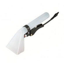 The Arcora upholstery adapter made of plastic by Arcora International GmbH is a handheld device with a transparent plastic nozzle, black trigger handle, and hose for cleaning carpets and upholstery - perfect for furniture upholstery.
