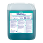 A 20 kg plastic container of Dr. Schnell MAFOR S acidic rinse aid for commercial dishwashers from DR.SCHNELL GmbH & Co. KGaA, blue liquid, with a German white-green label with product information and safety instructions.