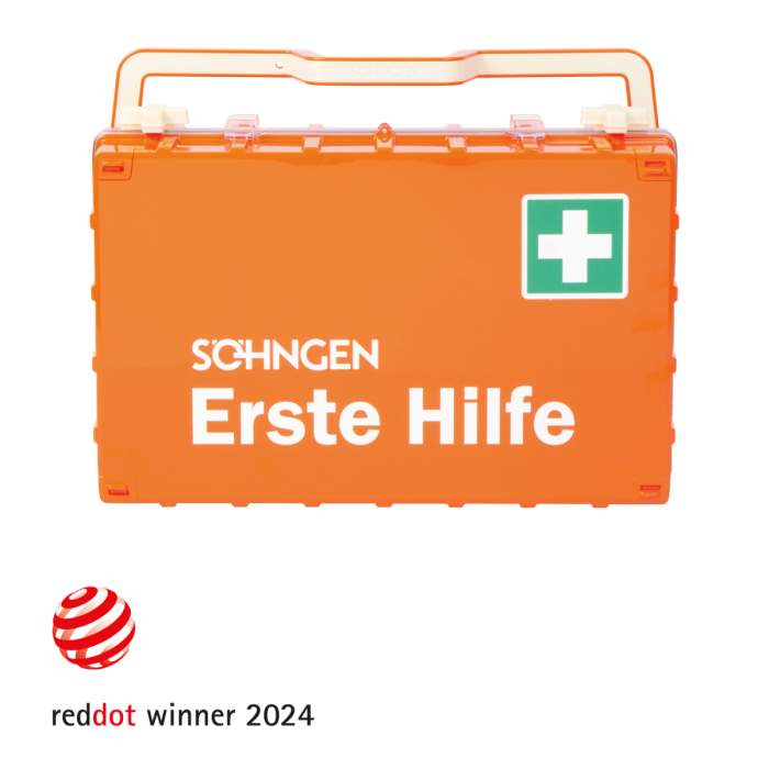 Orange First Aid Kit DYNAMIC-GLOW L Norm Plus DIN 13169