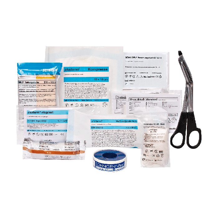 Austria Orange First Aid Kit for Single-Track Vehicles in accordance with ÖNORM V 5100