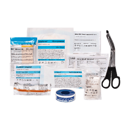 Austria Orange First Aid Kit for Single-Track Vehicles in accordance with ÖNORM V 5100