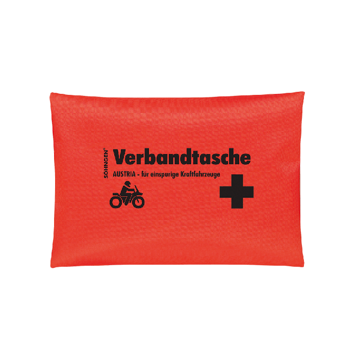 Austria Orange First Aid Kit for Single-Track Vehicles in accordance with ÖNORM V 5100
