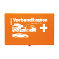 Empty Plastic Orange Car First Aid Kit