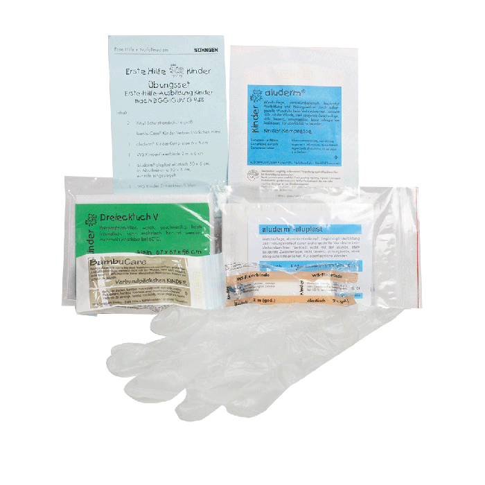 First Aid Training Kit for Children According to BGG-GUV-G 948