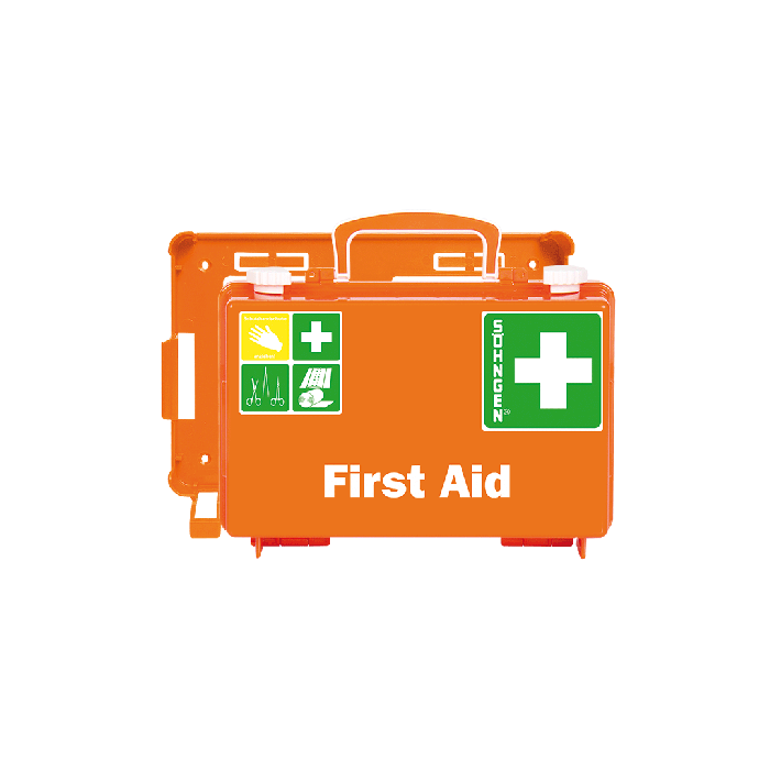 QUICK-CD Standard First Aid Kit, Orange, "First Aid" Print