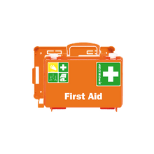 QUICK-CD Standard First Aid Kit, Orange, "First Aid" Print