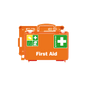 QUICK-CD Standard First Aid Kit, Orange, "First Aid" Print