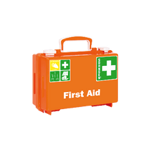 QUICK-CD Standard First Aid Kit, Orange, "First Aid" Print