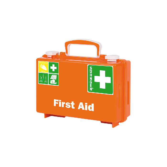 QUICK-CD Standard First Aid Kit, Orange, "First Aid" Print