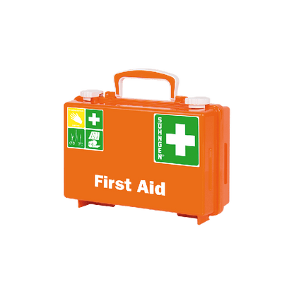 QUICK-CD Standard First Aid Kit, Orange, "First Aid" Print