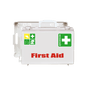 SN-CD First Aid Kit, Empty, White, "First Aid" Printed