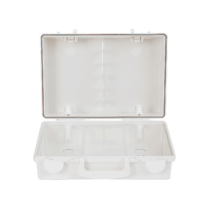 SN-CD First Aid Kit, Empty, White, "First Aid" Printed