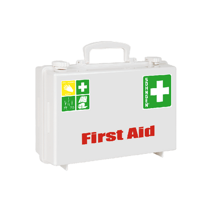 SN-CD First Aid Kit, Empty, White, "First Aid" Printed