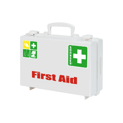SN-CD First Aid Kit, Empty, White, "First Aid" Printed