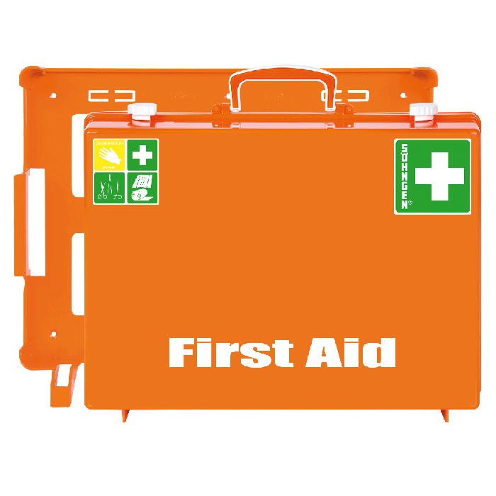 MT-CD First Aid Kit, Empty, Orange, "First Aid" Print