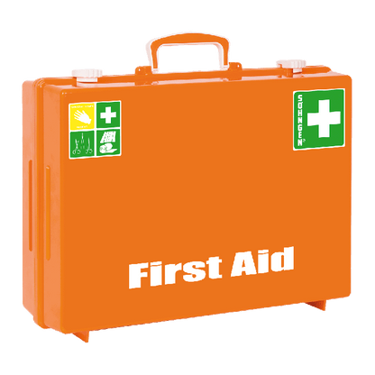 MT-CD First Aid Kit, Empty, Orange, "First Aid" Print