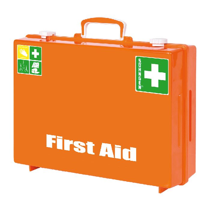 MT-CD First Aid Kit, Empty, Orange, "First Aid" Print