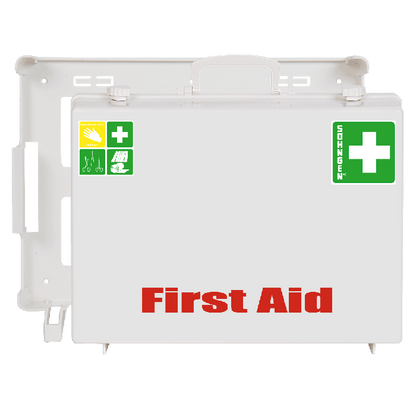 MT-CD First Aid Kit, Empty, White, Printed "First Aid"