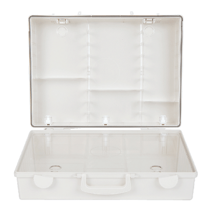 MT-CD First Aid Kit, Empty, White, Printed "First Aid"