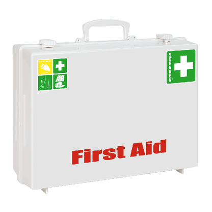 MT-CD First Aid Kit, Empty, White, Printed "First Aid"