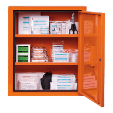EUROSAFE Orange First Aid Cabinet with Contents Compliant with ÖNORM Z 1020 2
