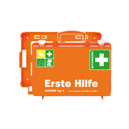 SN-CD First Aid Kit, Orange, with Contents Compliant with ÖNORM Z 1020 1
