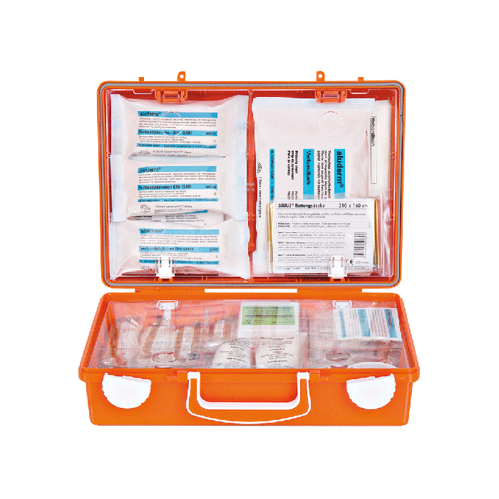SN-CD First Aid Kit, Orange, with Contents Compliant with ÖNORM Z 1020 1