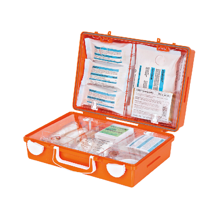 SN-CD First Aid Kit, Orange, with Contents Compliant with ÖNORM Z 1020 1