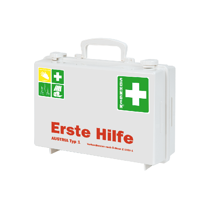 SN-CD First Aid Kit, White, with Contents Compliant with ÖNORM Z 1020 1