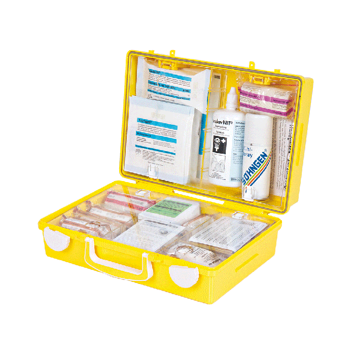SN-CD Yellow Extra+ First Aid Kit with contents compliant with ÖNORM Z 1020 1 plus add-ons